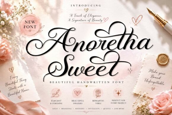 Anoretha Sweet: Elegant Handwritten Typography for Meaningful Moments
