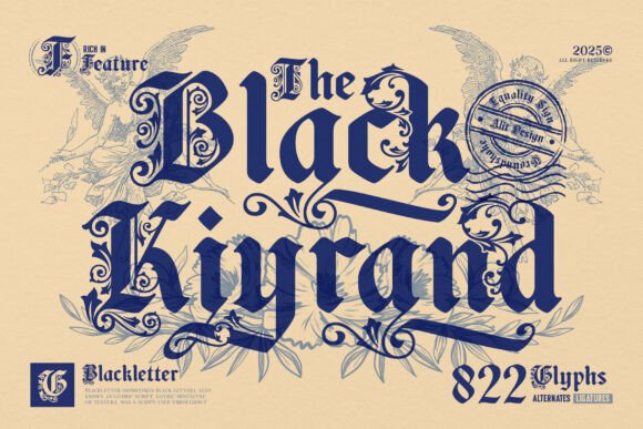 Black Kiyrand: Ornamental Blackletter Elegance