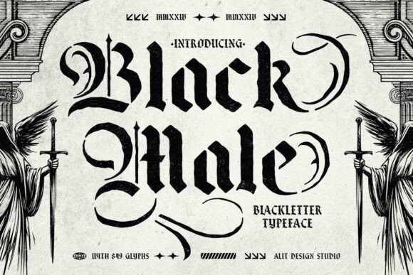 Black Male: Where Medieval Lettering Meets Industrial Precision