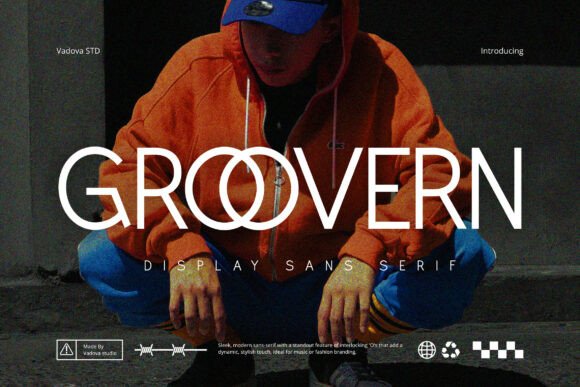 Groovern: A Modern Display Font for Bold Visual Identity