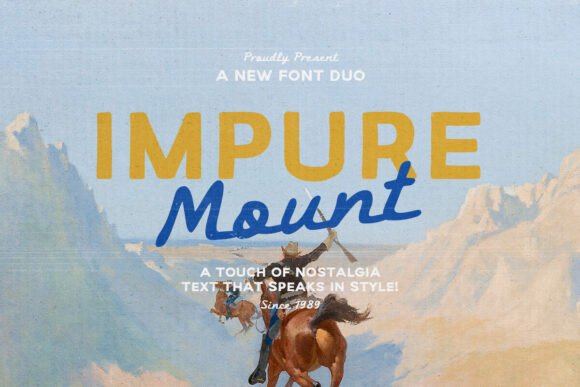 Impure Mount: A Nostalgic Font Duo for Outdoor Spirit