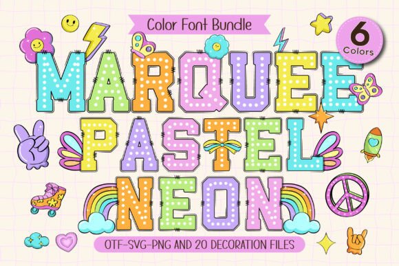 Marquee Pastel Neon: Where Playful Typography Meets Kid-Centric Design