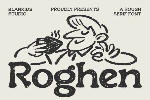 Roghen: Bold, Textured Serif for Authentic Design