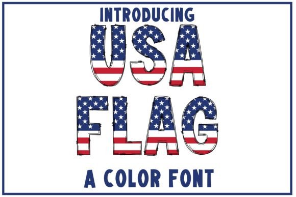 Usa Flag: A Patriotic Color Font