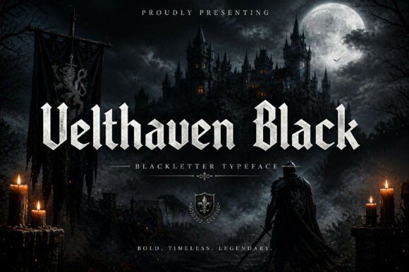 Velthaven Black: The Dark Medieval Typeface